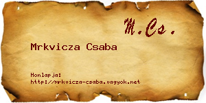Mrkvicza Csaba névjegykártya